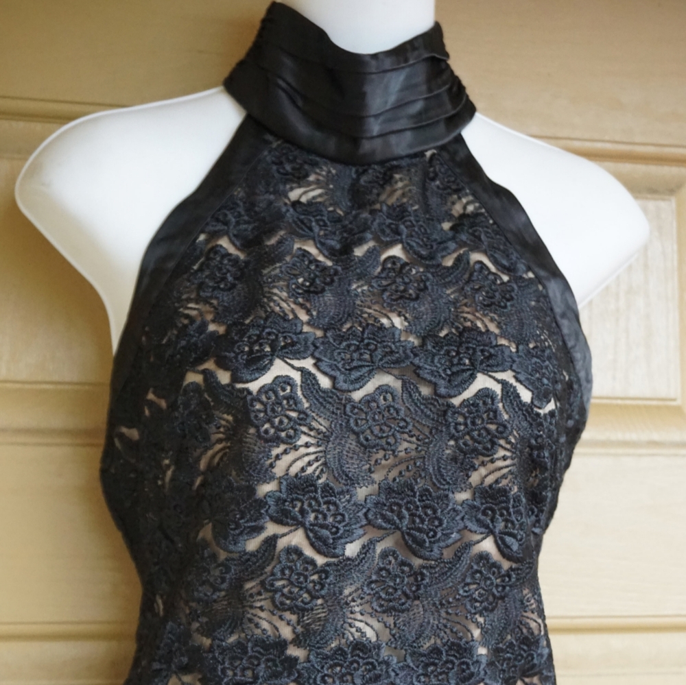 Vintage Bebe Satin Lace Halter - Picture 2 of 4